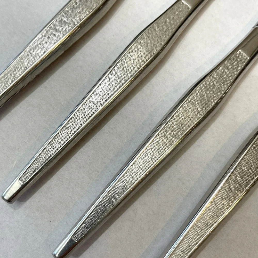 Vtg West Bend Oneida Shadow Wave Dinner Knives Set 4 MCM Stainless USA Retired